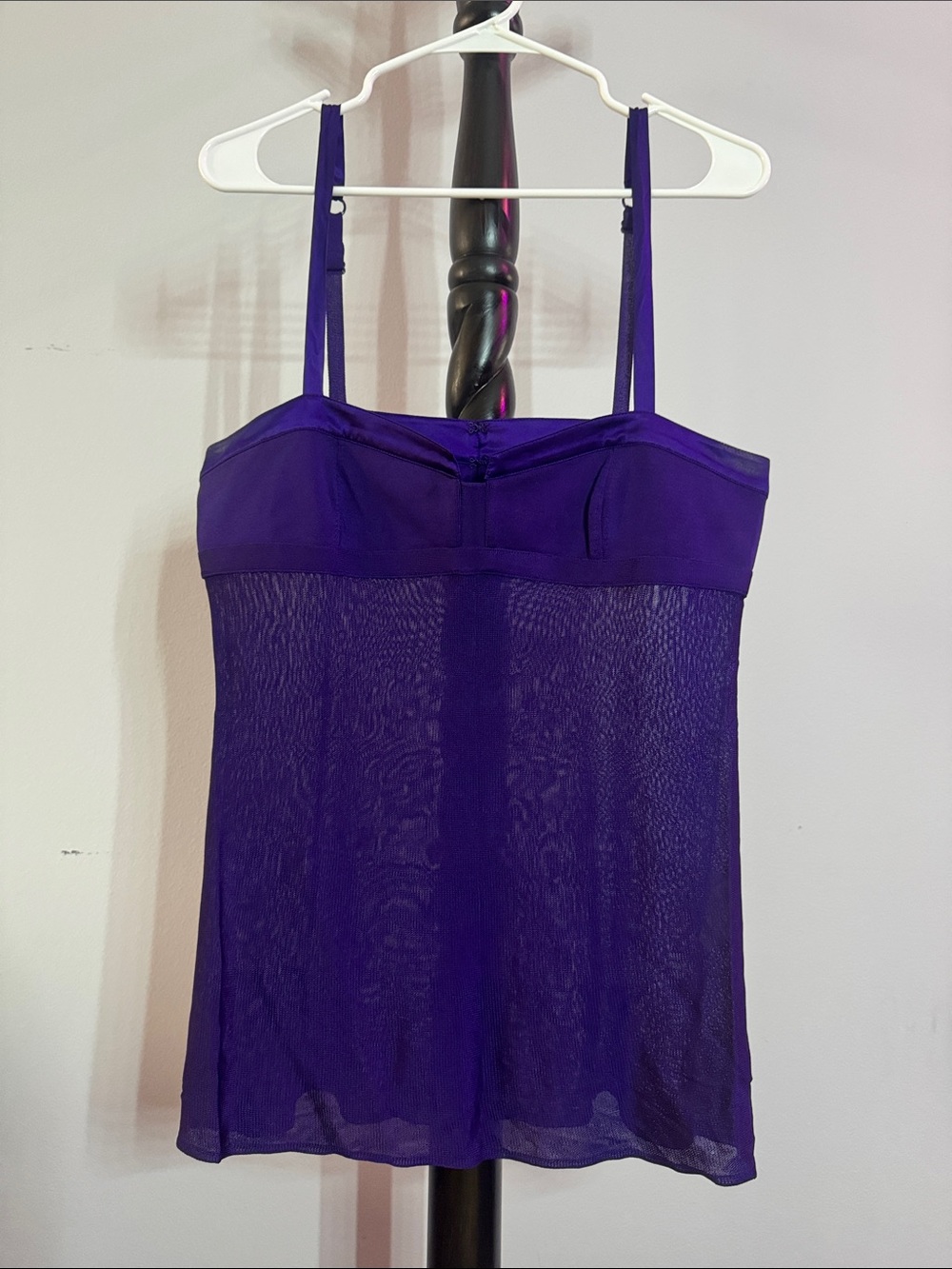 Sheer Purple Spaghetti Strap Womenβs Camisole 20.T